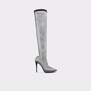 Aldo Arturi Black Rhinestone Women's Tall Boots